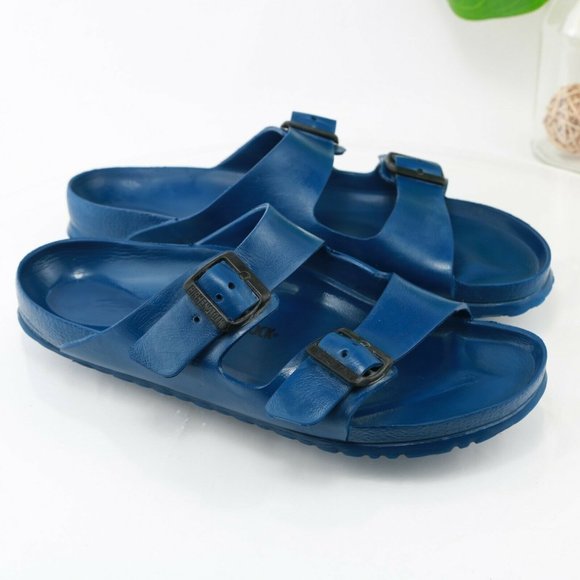Birkenstock Arizona EVA Sandal Men Size 11 Navy Blue Straps Adjustable Comfy